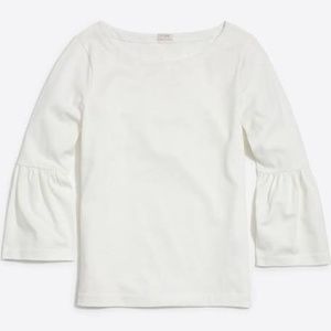 NWOT J.Crew Factory White Bell-Sleeve Tee